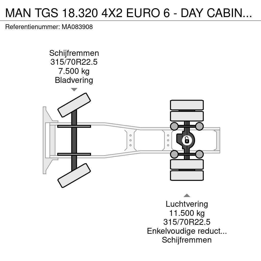 MAN TGS 18.320 4X2 EURO 6 - DAY CABINE - 425.609 KM Sattelzugmaschinen