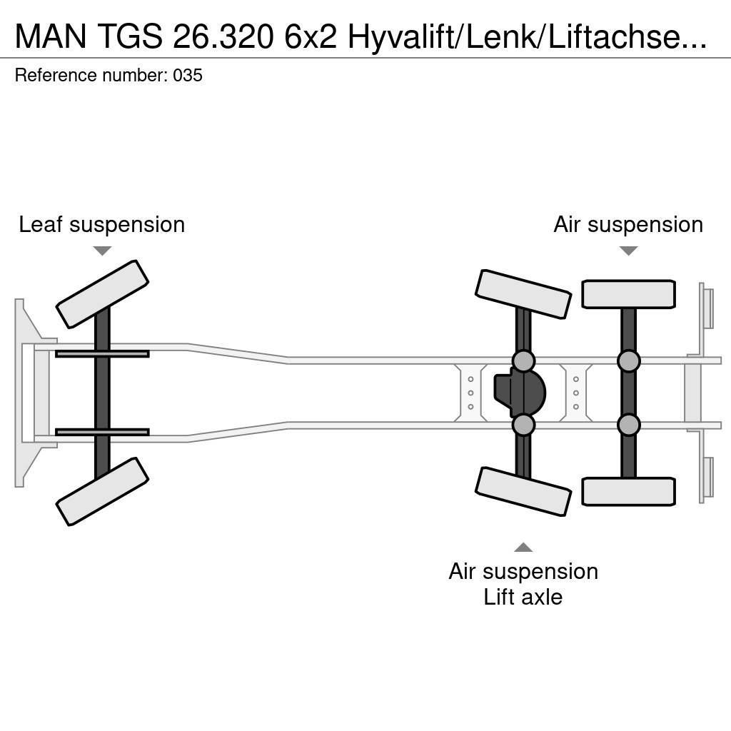 MAN TGS 26.320 6x2 Hyvalift/Lenk/Liftachse/Euro 4 Skip loader trucks