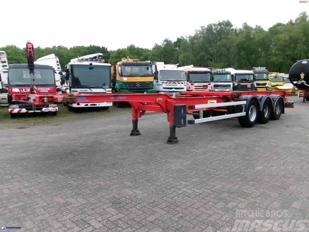 Asca 3-axle container trailer 20, 40, 45 ft Containerframe semi-trailers