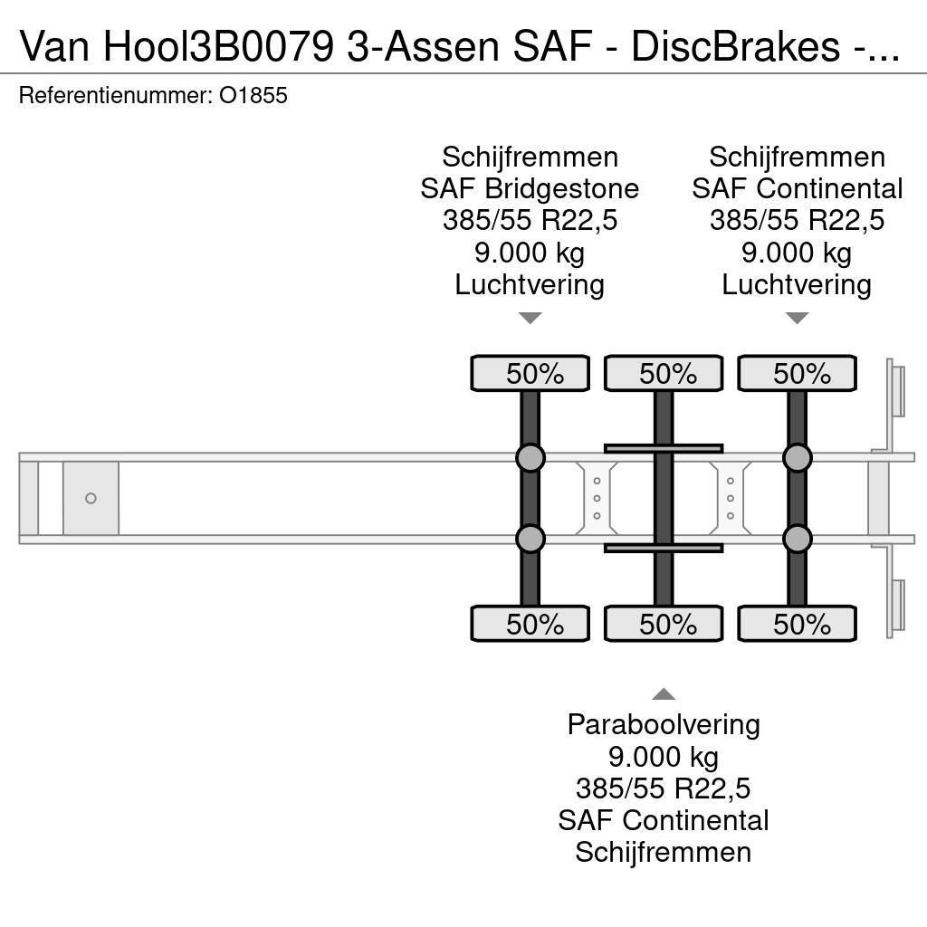 Van Hool 3B0079 3-Assen SAF - DiscBrakes - ADR - Backslider Containerauflieger