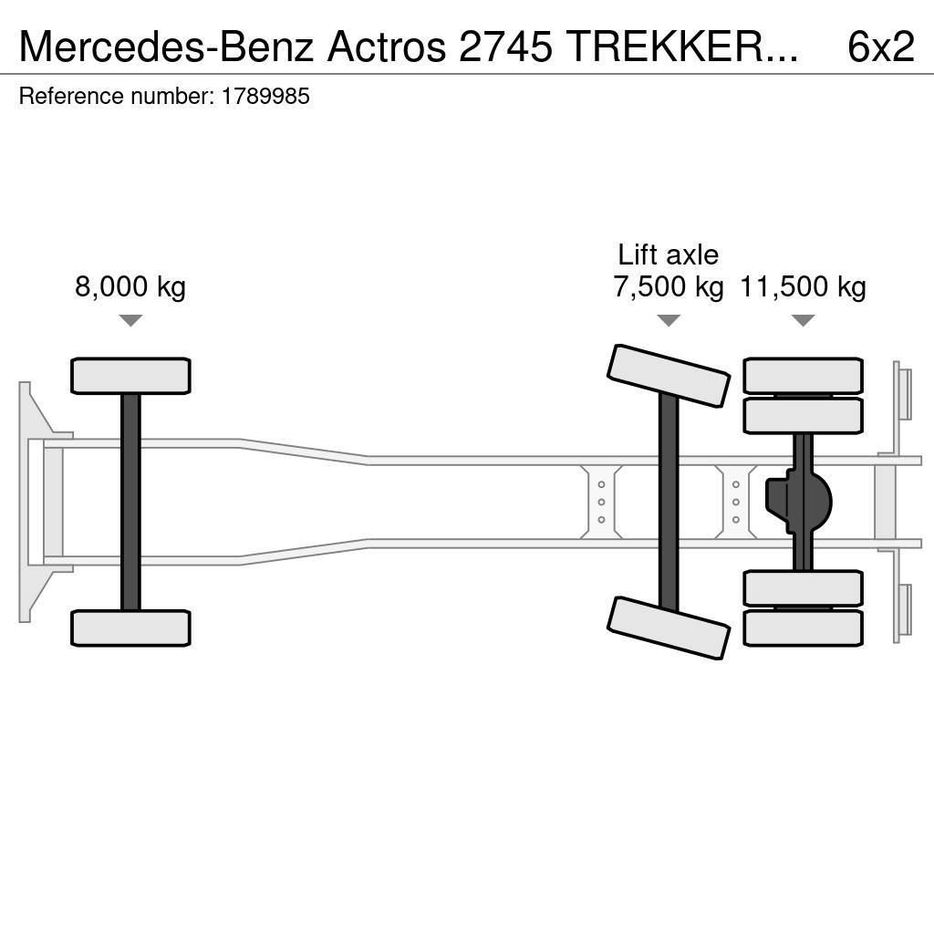 Mercedes-Benz Actros 2745 TREKKER MET AFZETSYSTEEM HYVA PORTAALA Skip loader trucks