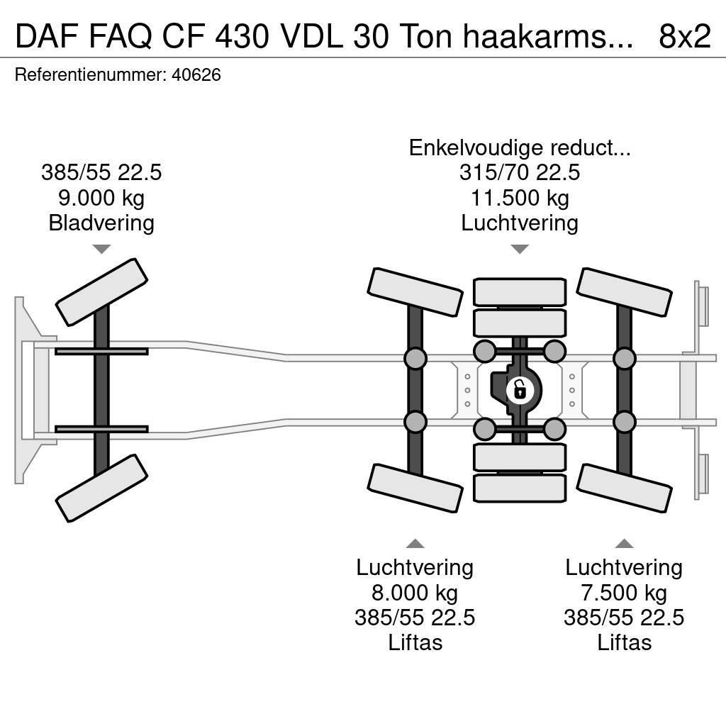 DAF FAQ CF 430 VDL 30 Ton haakarmsysteem Just 73.197 k Abrollkipper