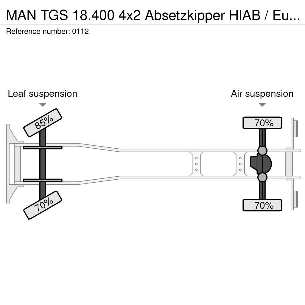 MAN TGS 18.400 4x2 Absetzkipper HIAB / Euro 5 Skip loader trucks