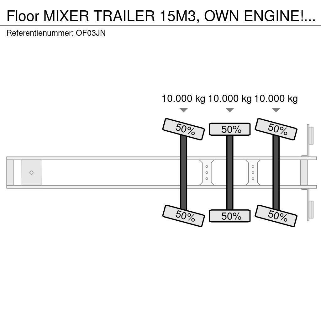 Floor MIXER TRAILER 15M3, OWN ENGINE!!NL MOGELIJK!! Other semi-trailers