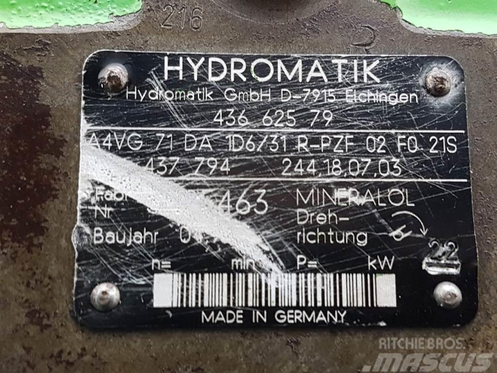Hydromatik A4VG71DA1D6/31R - Drive pump/Fahrpumpe/Rijpomp Hydraulics