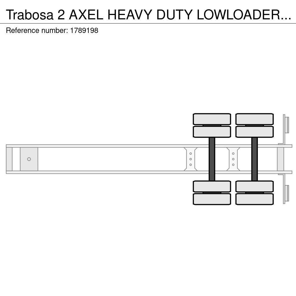 Trabosa 2 AXEL HEAVY DUTY LOWLOADER TANK TRANSPORT Low loader-semi-trailers