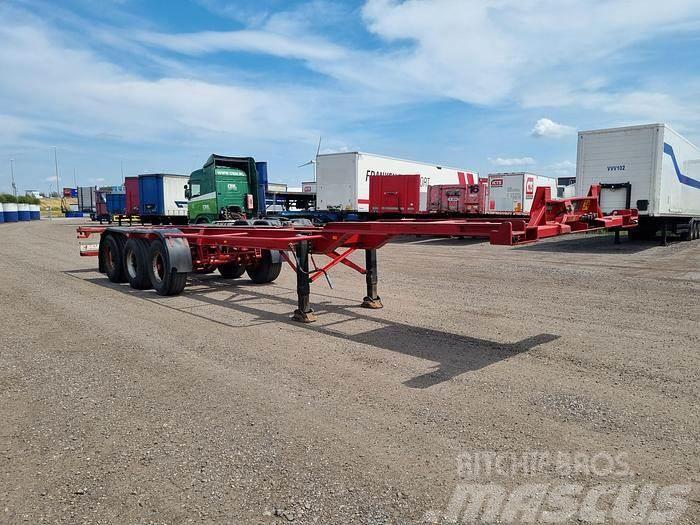 Broshuis 10-24K 3 AXLE CONTAINER CHASSIS STEEL SUSPENSION D Containerframe semi-trailers