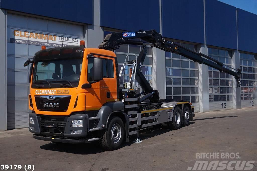 MAN TGS 26.420 HMF 21 ton/meter laadkraan Hook lift trucks