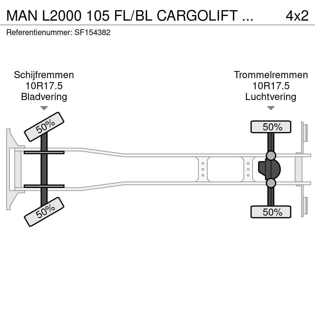 MAN L2000 105 FL/BL CARGOLIFT BAR 1500kg Box body trucks