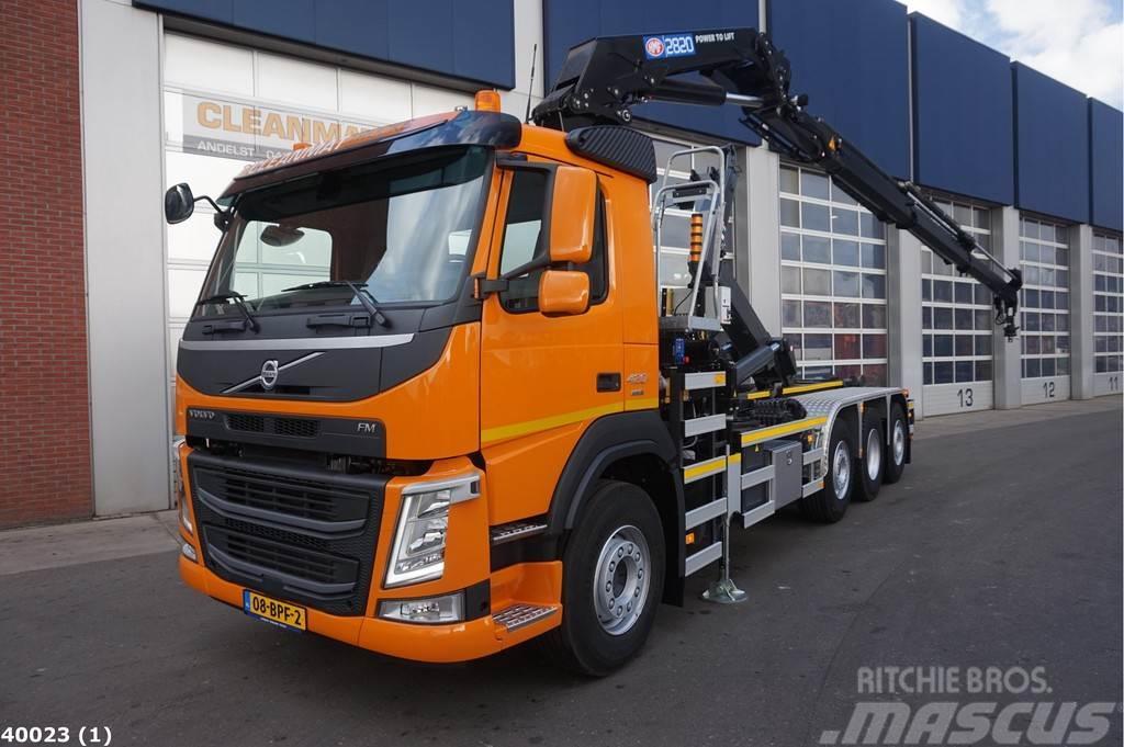 Volvo FM 420 8x2 HMF 28 ton/meter laadkraan Hook lift trucks