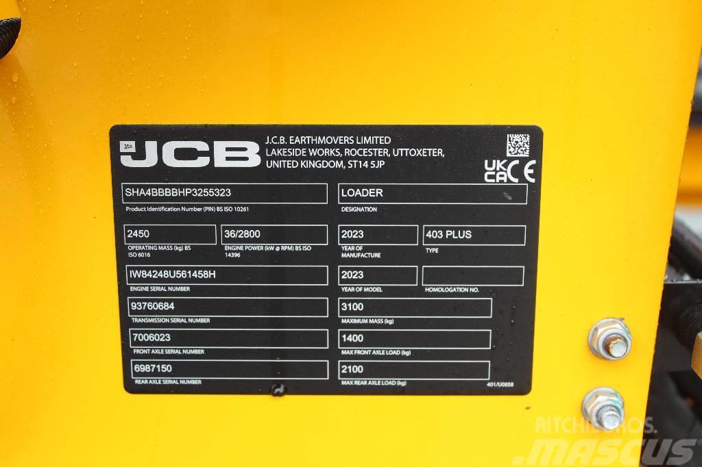 JCB 403 Plus / 3.as hyd, Kauha, Trukkipiikit, 30km/h Mini loaders