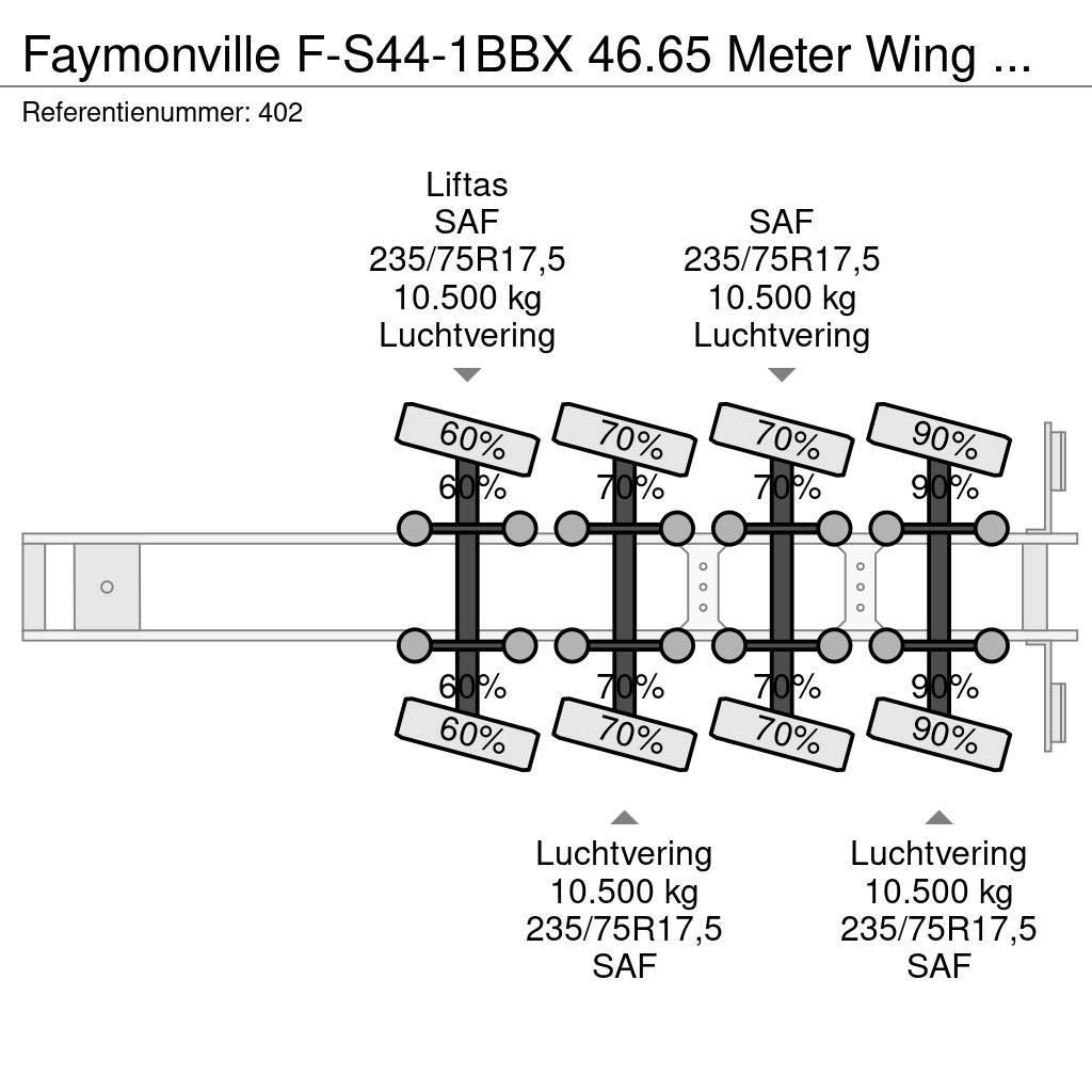 Faymonville F-S44-1BBX 46.65 Meter Wing Carrier! Flatbed/Dropside semi-trailers