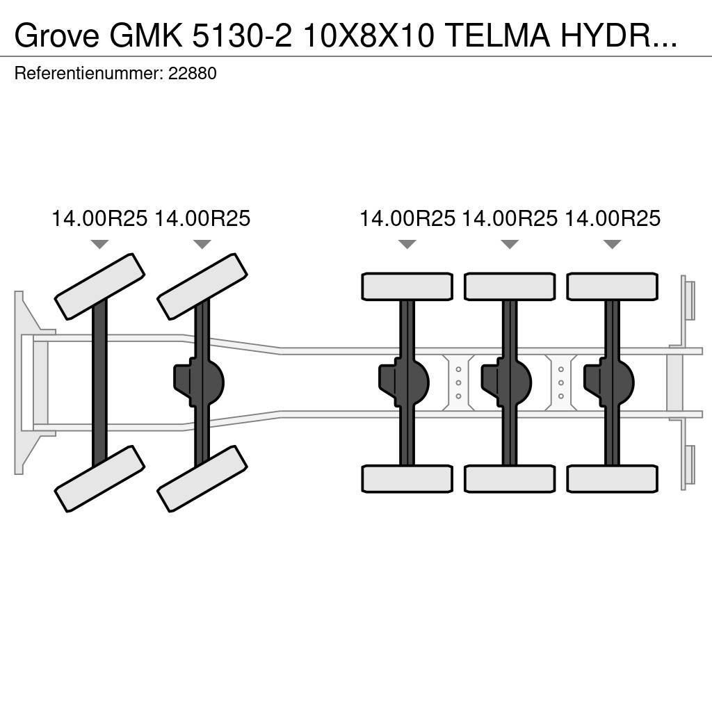 Grove GMK 5130-2 10X8X10 TELMA HYDRAULIC JIB All terrain cranes