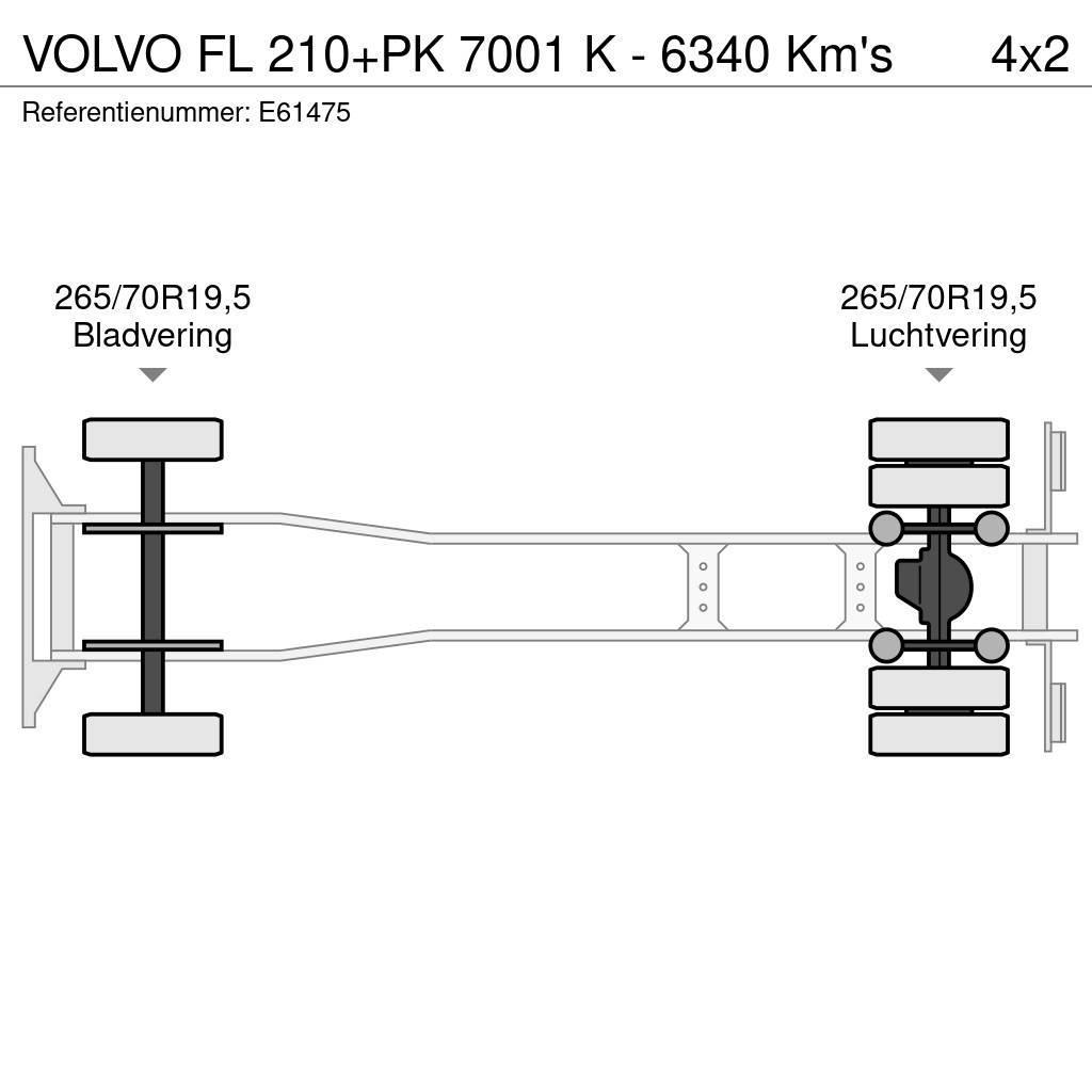 Volvo FL 210+PK 7001 K - 6340 Km's Curtainsider trucks