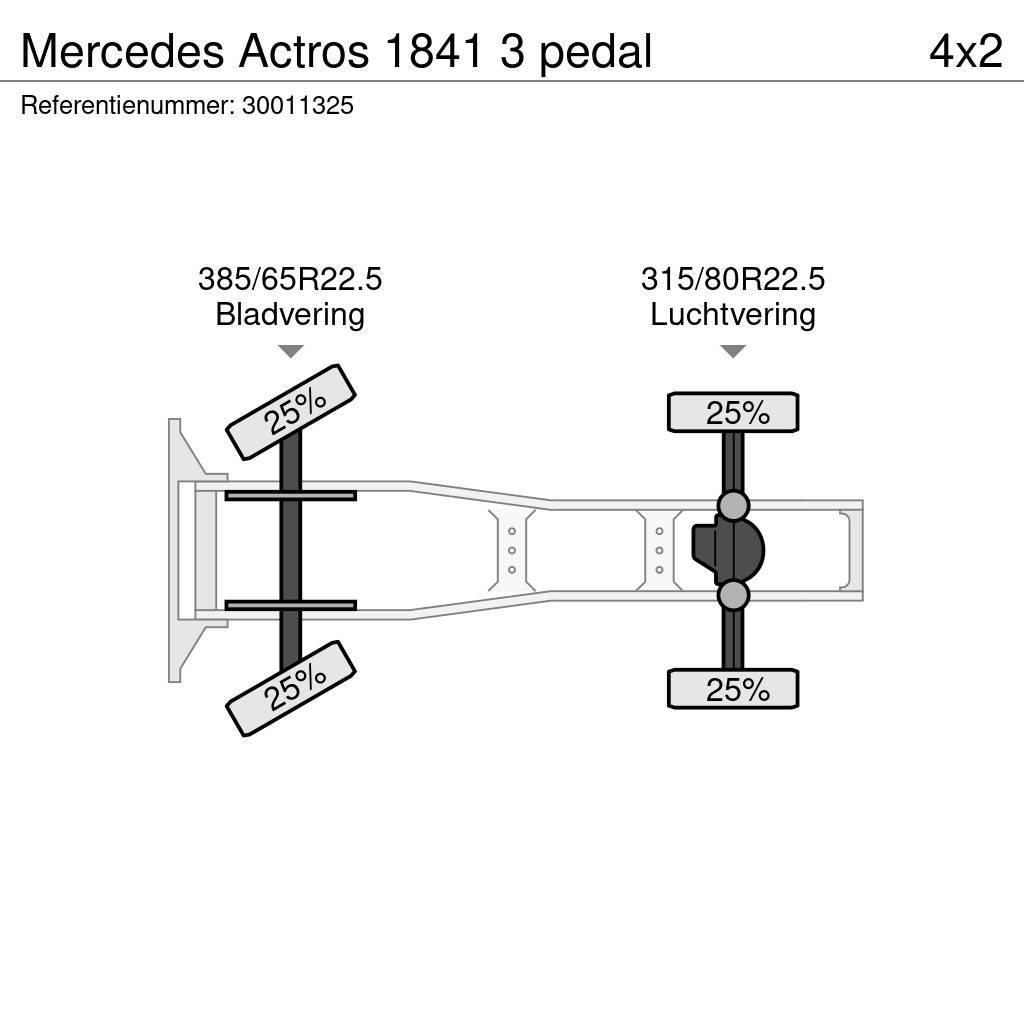 Mercedes-Benz Actros 1841 3 pedal Tractor Units