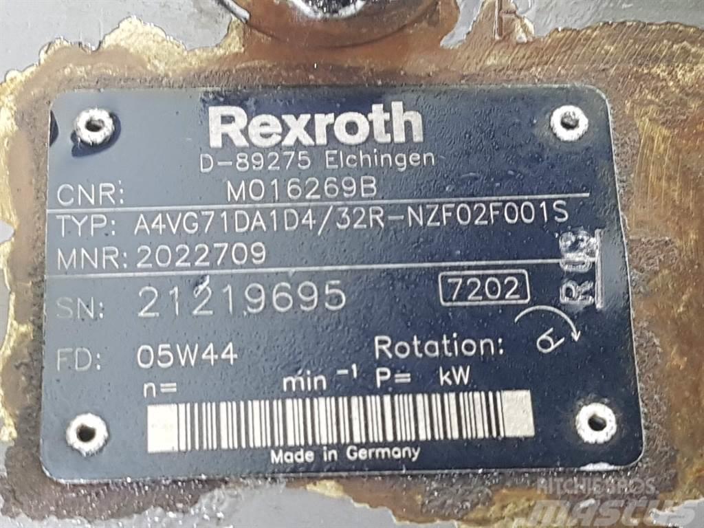 Rexroth A4VG71DA1D4/32R-R902022709-Drive pump/Fahrpumpe Hydraulics