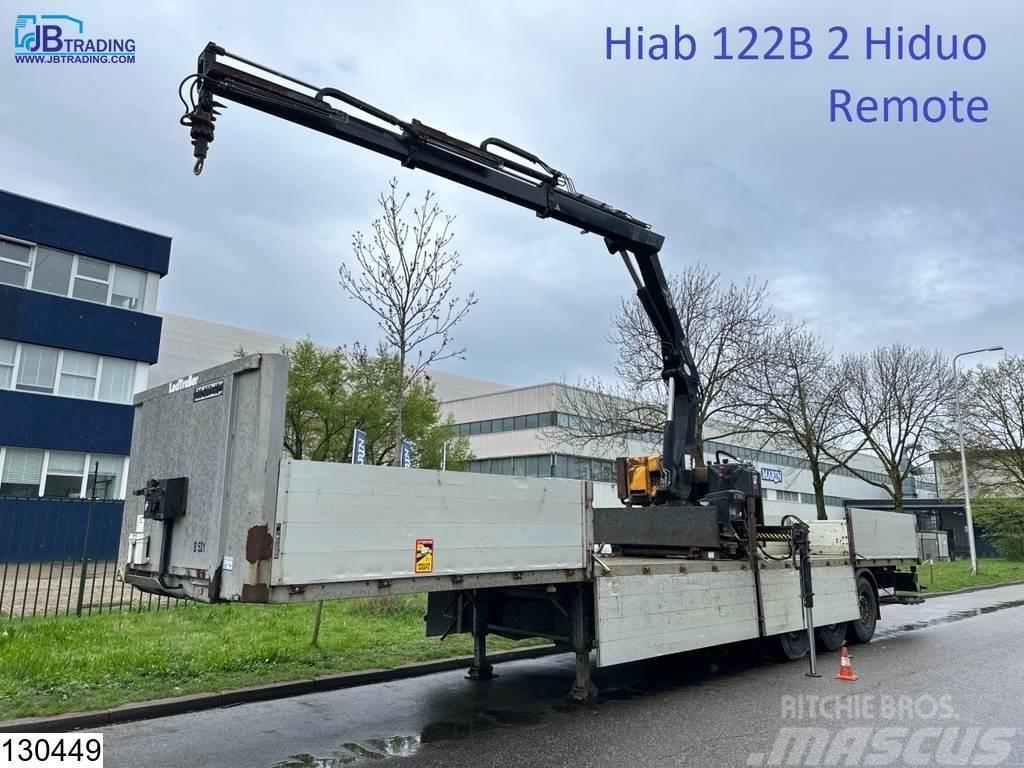 Lecitrailer open laadbak Hiab, Remote Flatbed/Dropside semi-trailers