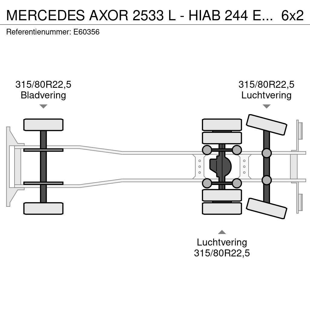 Mercedes-Benz AXOR 2533 L - HIAB 244 E-4 HIPRO Tipper trucks