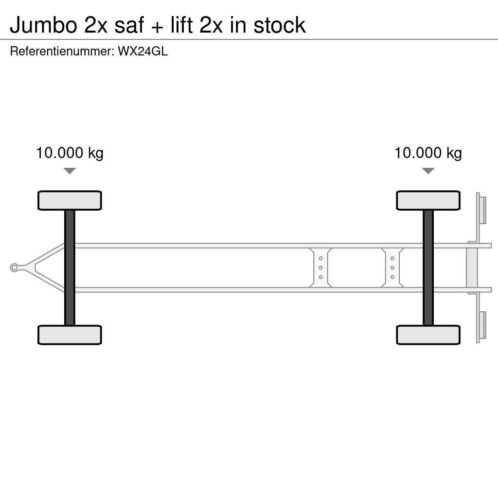 Jumbo 2x saf + lift 2x in stock Box body trailers