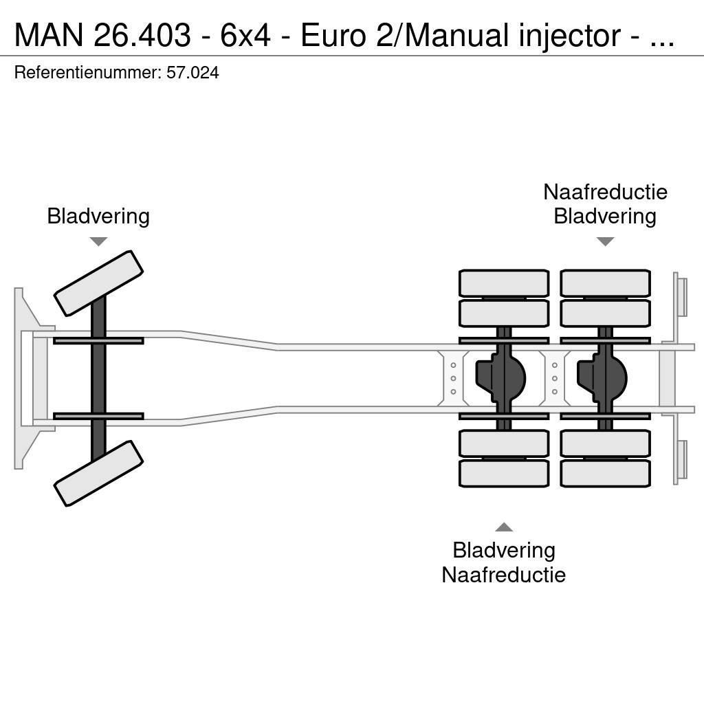 MAN 26.403 - 6x4 - Euro 2/Manual injector - 57.024 Tipper trucks