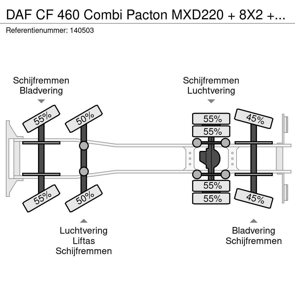 DAF CF 460 Combi Pacton MXD220 + 8X2 + Manual + Euro 6 All terrain cranes