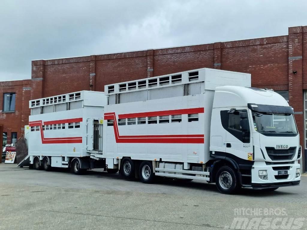 Iveco Stralis 500 6x2*4 - Livestock 2 deck - Retarder + Animal transport trucks