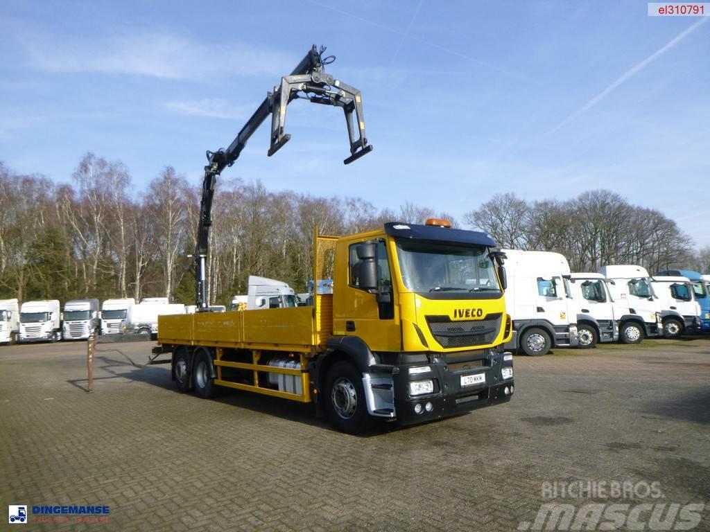 Iveco Stralis 310 6x2 Euro 6 RHD + Atlas 105.2 crane Flatbed / Dropside trucks