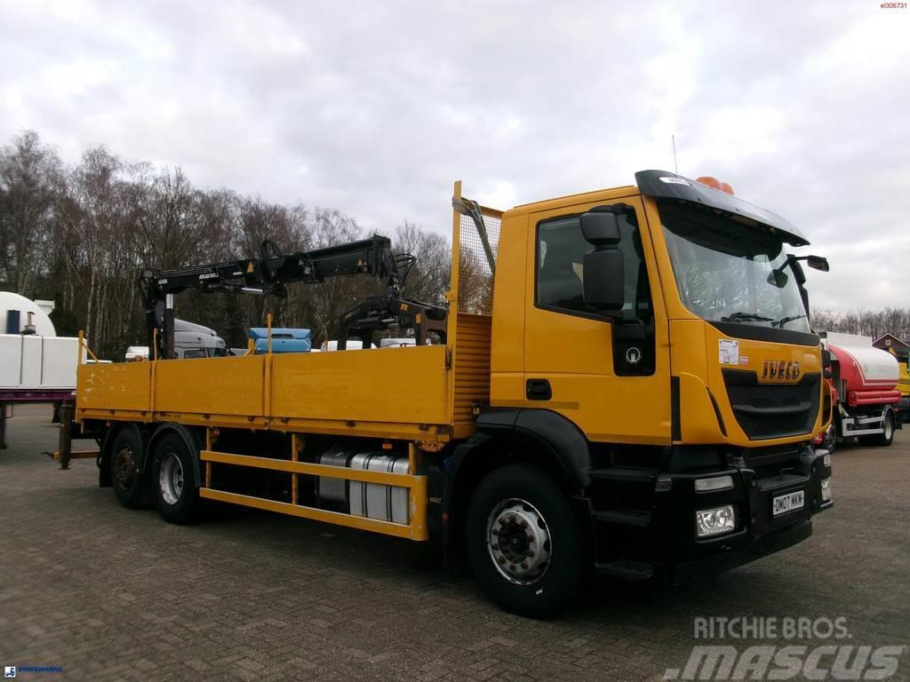 Iveco Stralis 310 6x2 Euro 6 + Atlas 105.2 crane Flatbed / Dropside trucks
