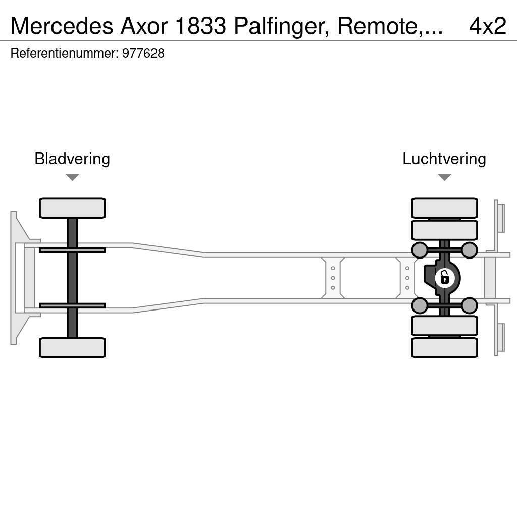 Mercedes-Benz Axor 1833 Palfinger, Remote, Manual, RVS loading p Tipper trucks