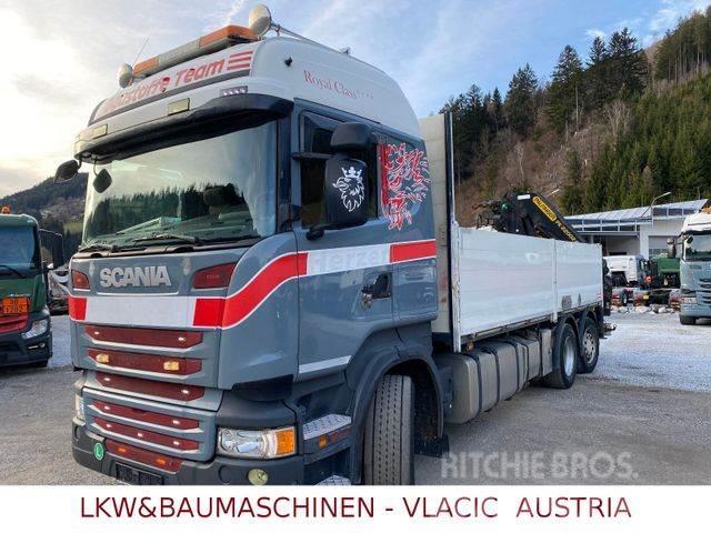 Scania R410 mit Kran Palfinger PK20002EH Flatbed / Dropside trucks
