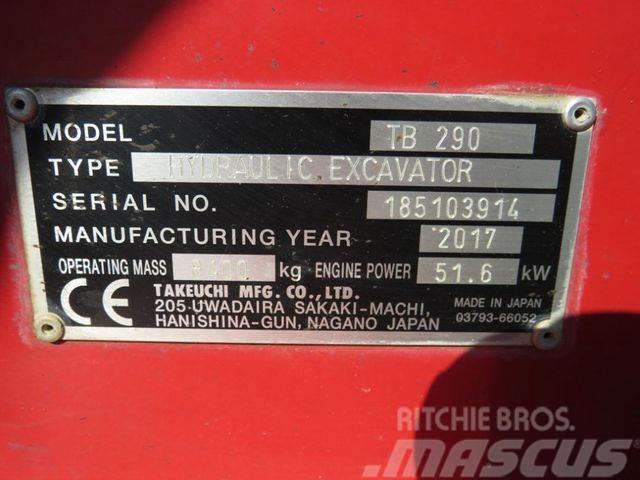 Takeuchi TB 290 Minibagger Powertilt+Löffel nur 2041,5h Mini excavators < 7t (Mini diggers)