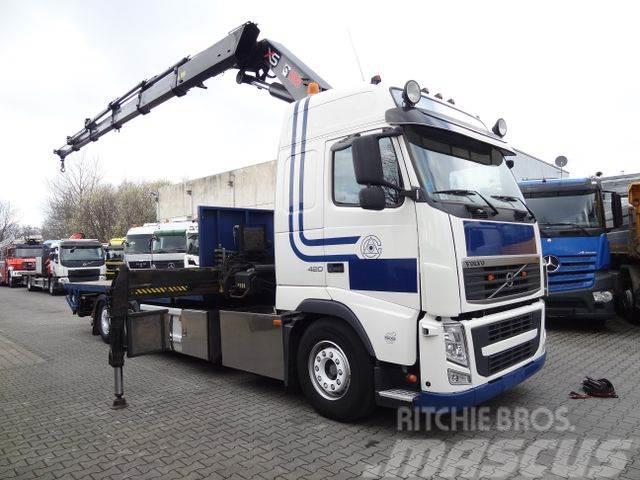 Volvo FH420 6X2*4 Kran Hiab 422-5 Flatbed / Dropside trucks