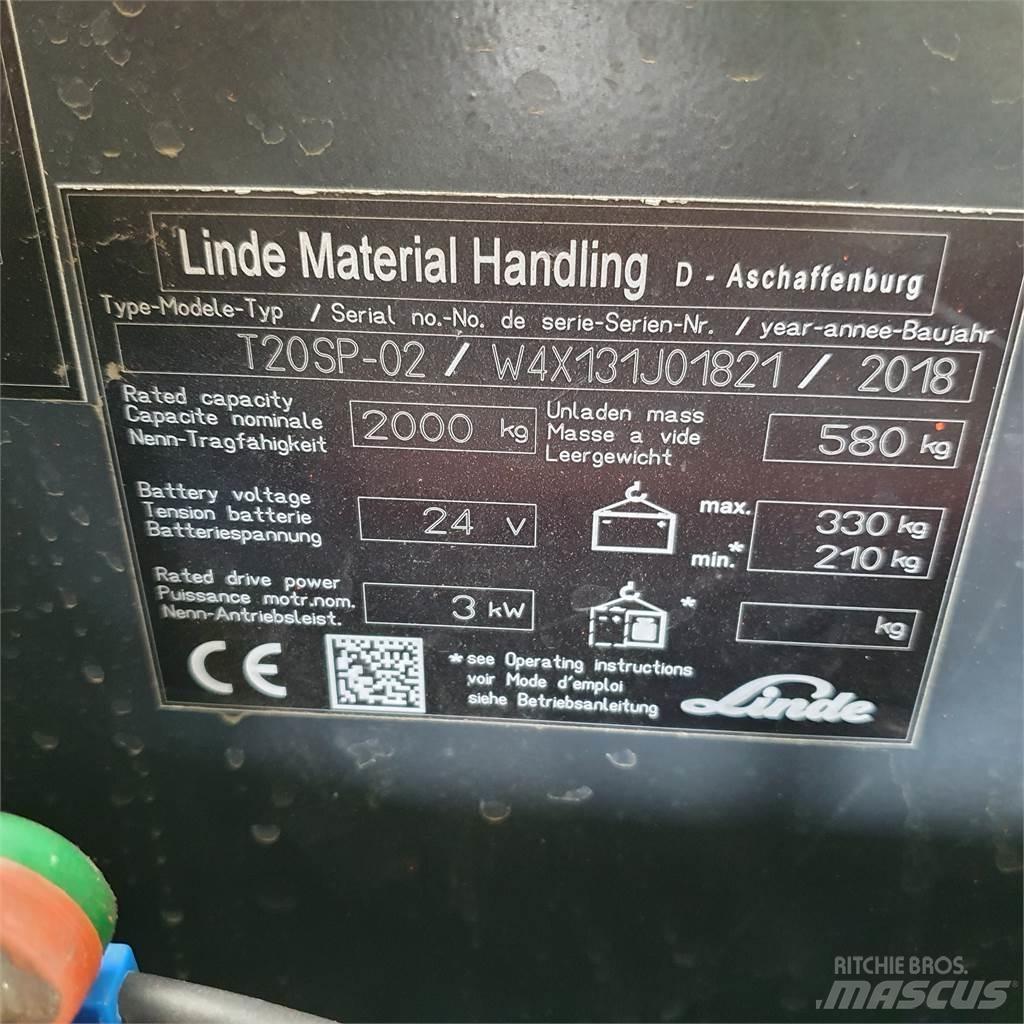 Linde T20SP kurz Niedergabelstapler