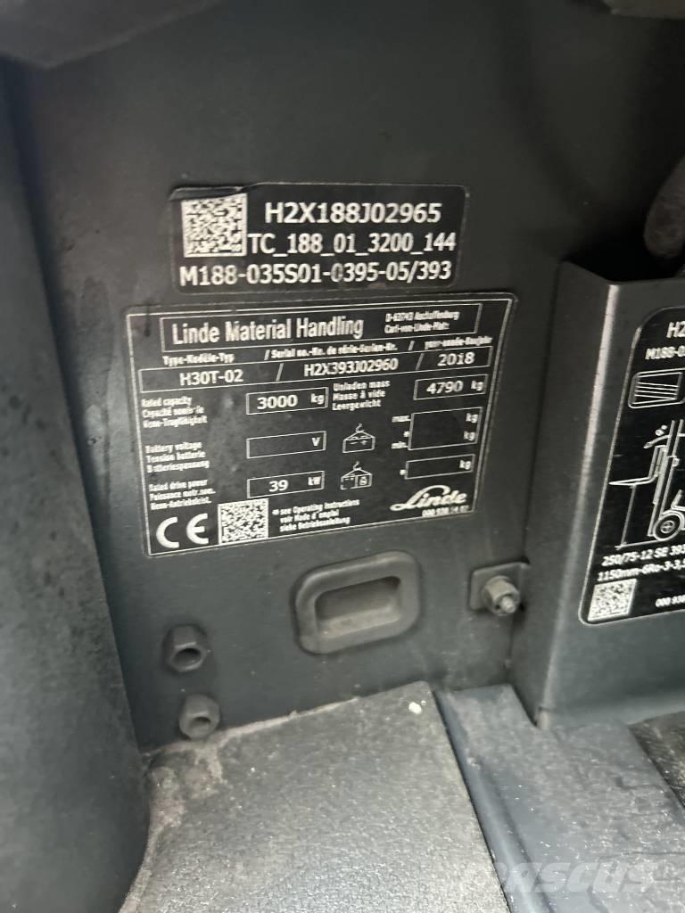 Linde H30T-02 Gasstapler