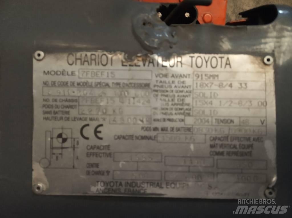 Toyota 7FBEF15 Elektrostapler