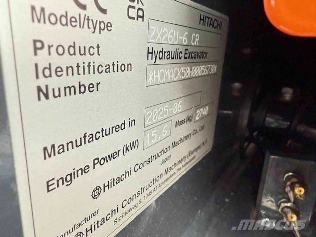 Hitachi ZX26 U-6 Minibagger < 7t