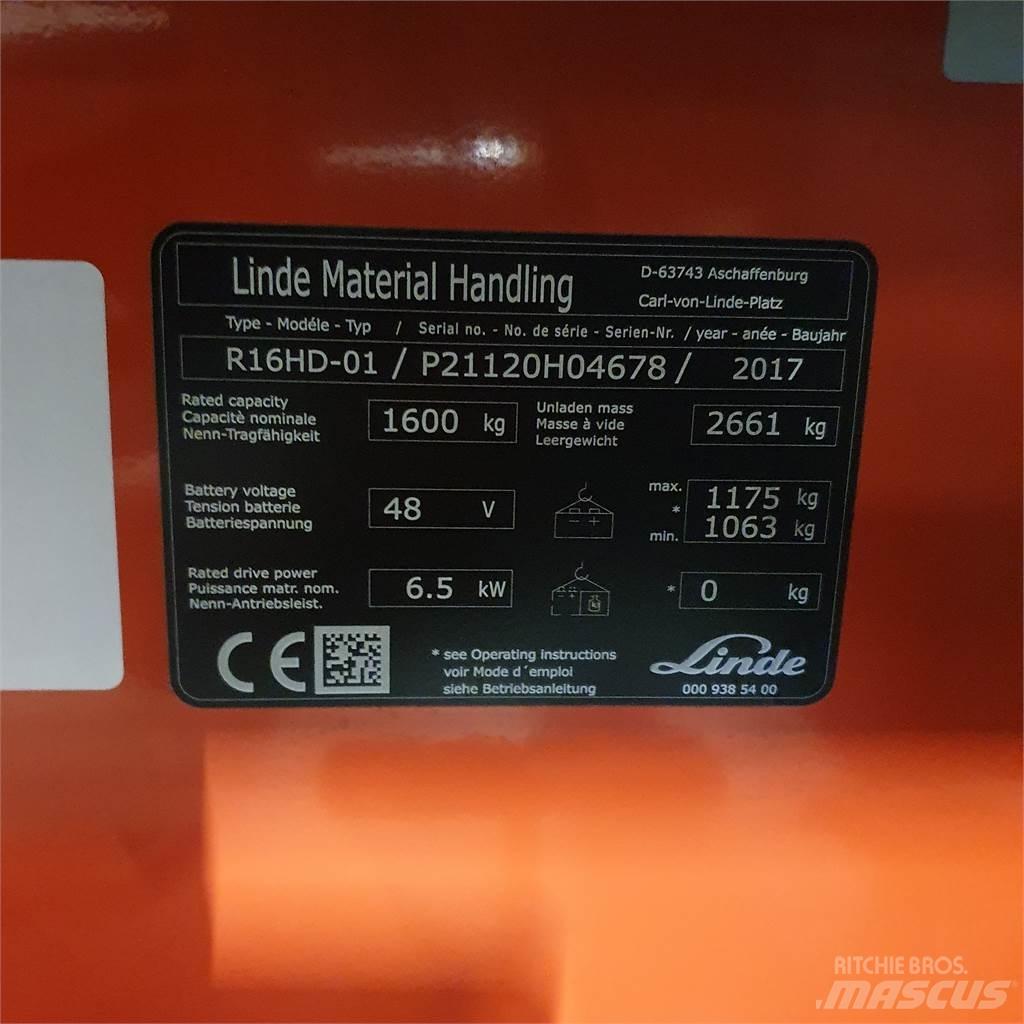 Linde R16HD Schubmaststapler