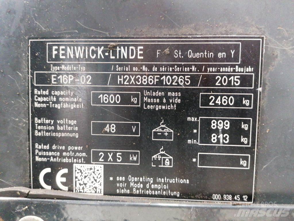 Linde E16P-02 Elektrostapler