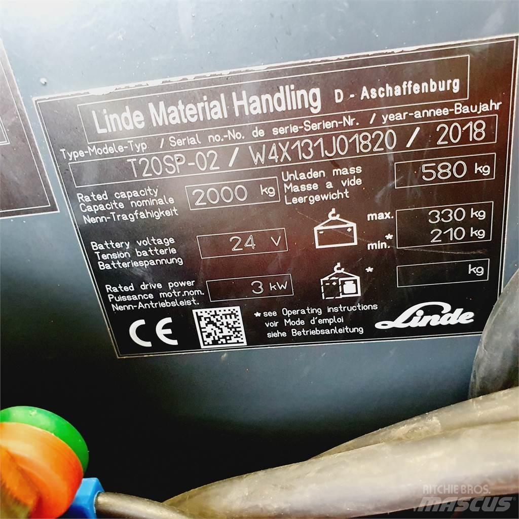 Linde T20SP kurz Niedergabelstapler