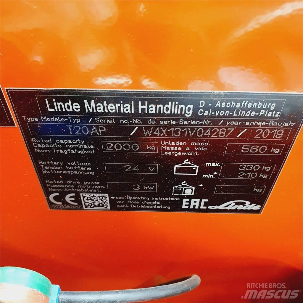 Linde T20AP kurz Niedergabelstapler