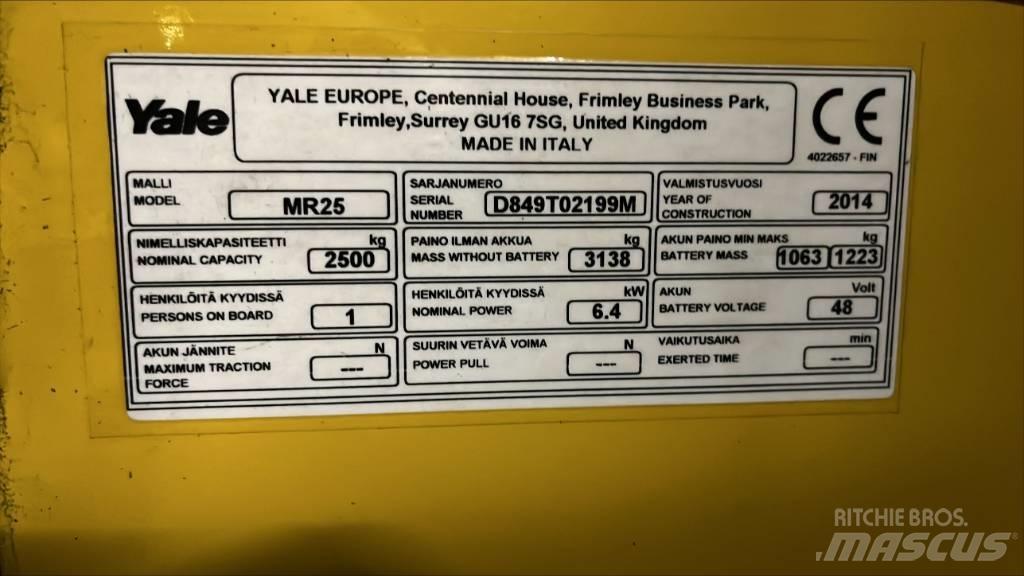 Yale MR25 Schubmaststapler