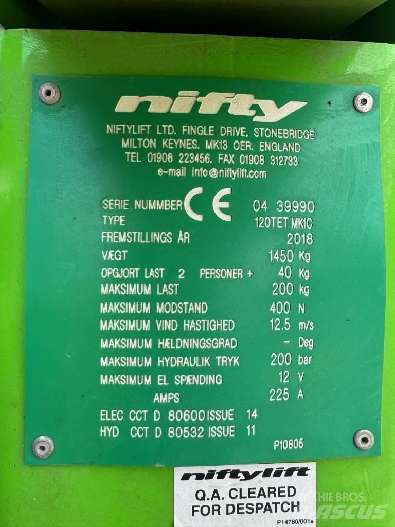 Niftylift 120 T Anhänger-Arbeitsbühnen