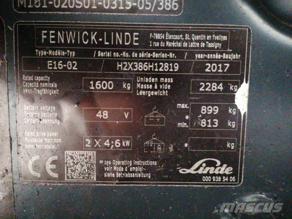 Linde E16-02 Elektrostapler