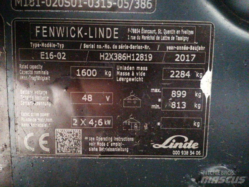 Linde E16-02 Elektrostapler