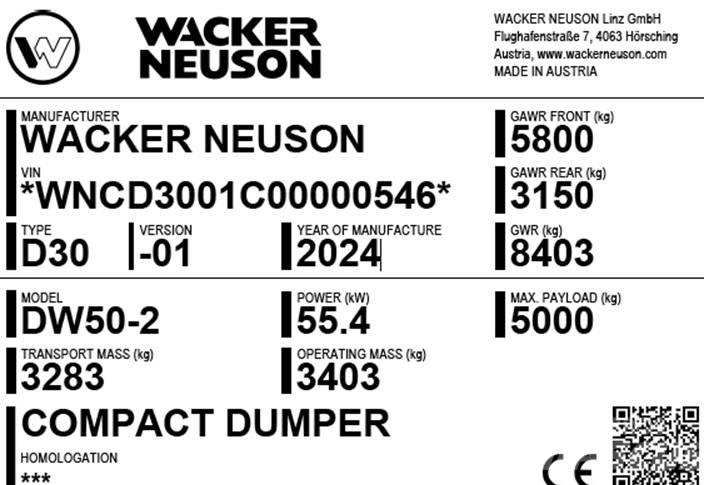 Wacker Neuson DW50-2 Minidumper