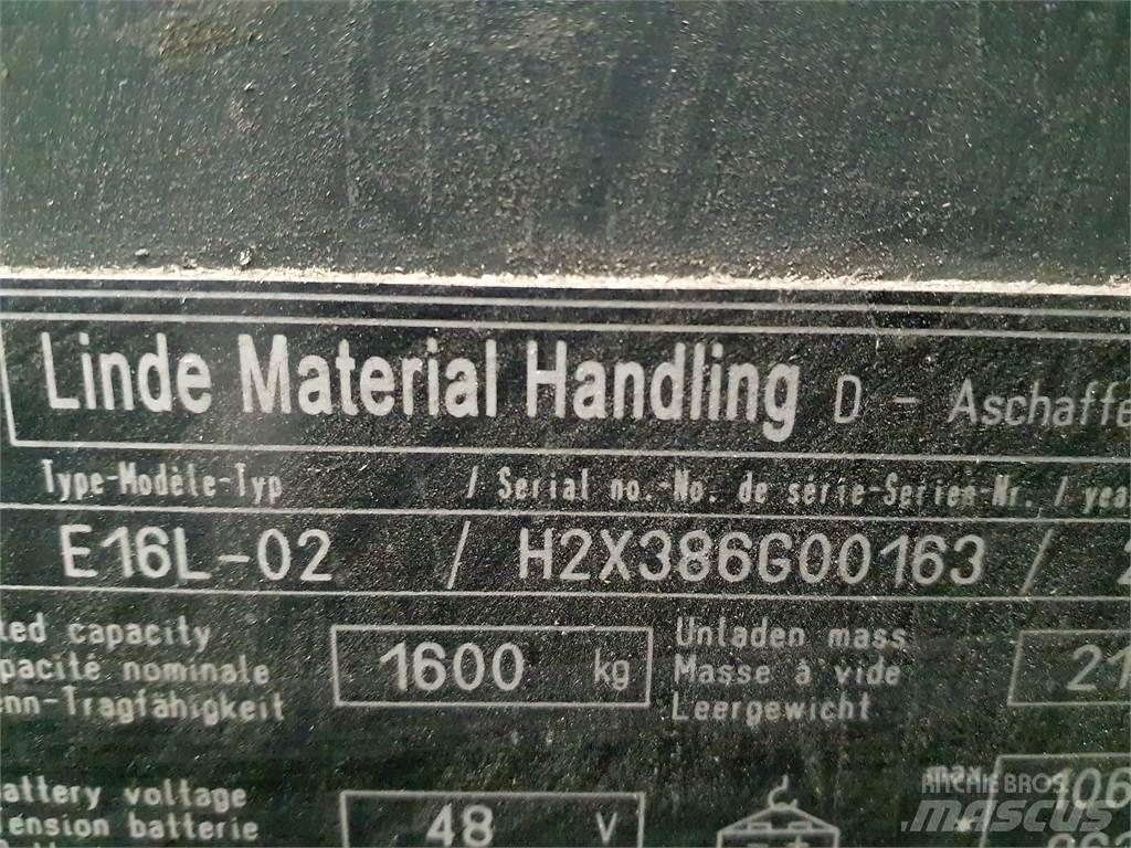 Linde E16L Elektrostapler