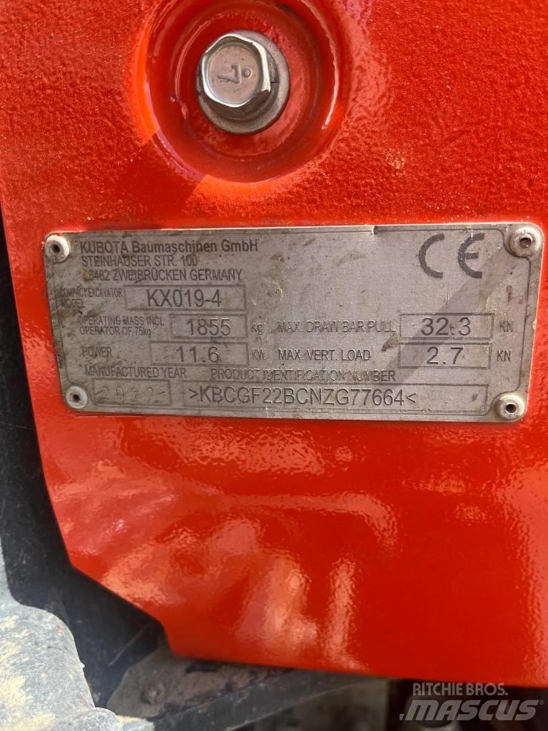 Kubota KX 019-4 Minibagger < 7t