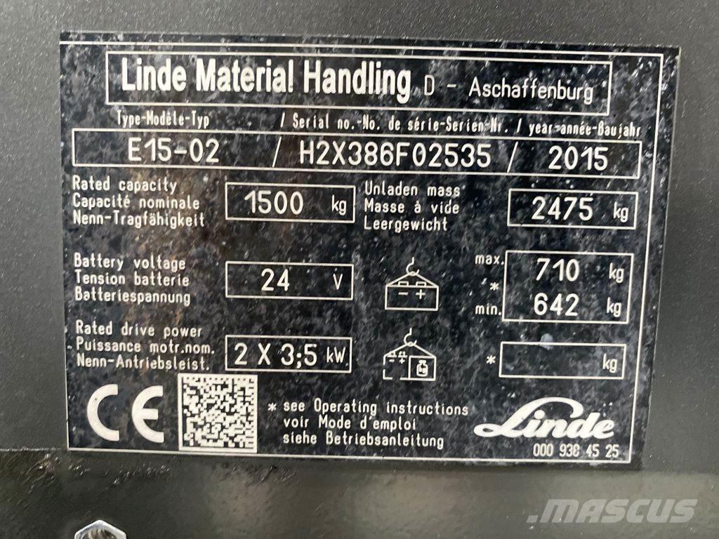 Linde E15-02 Elektrostapler