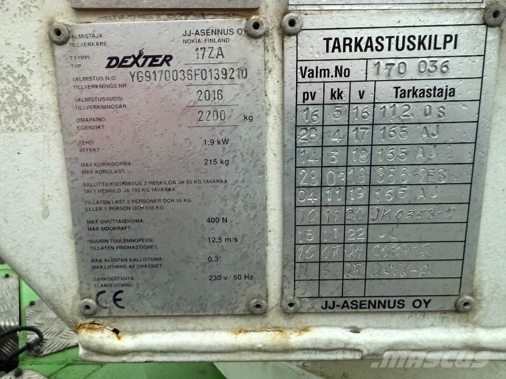 Dexter 17ZA Anhänger-Arbeitsbühnen