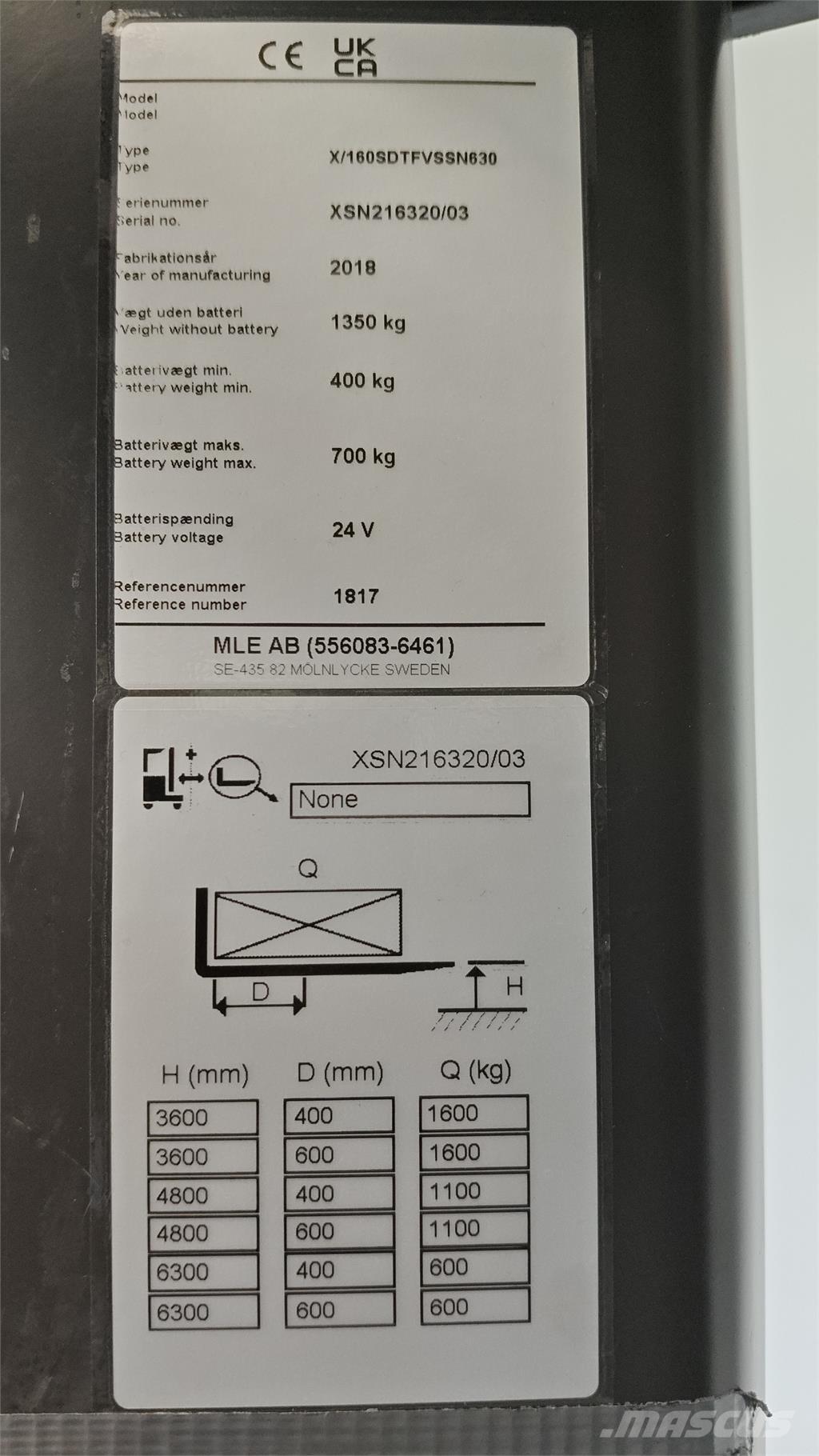 Atlet XSN160E Selbstfahrstapler